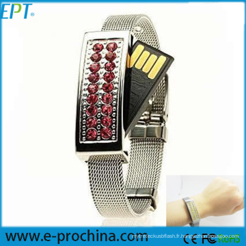Bijoux en cristal Bracelet Forme Disque mémoire USB Pen Drive (ES130)